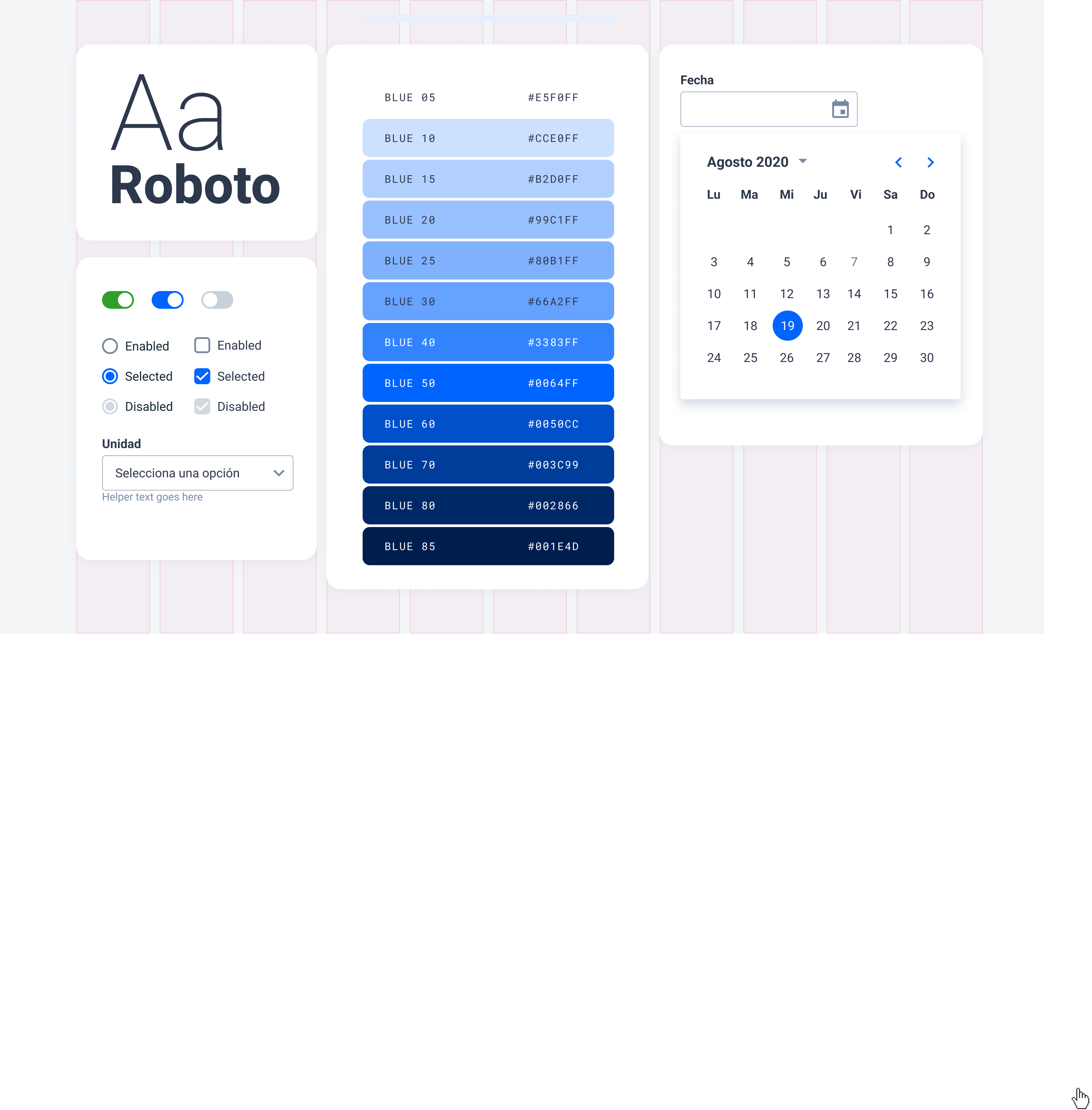 Design System for Mercado Público, component architecture, tokens and content guidelines